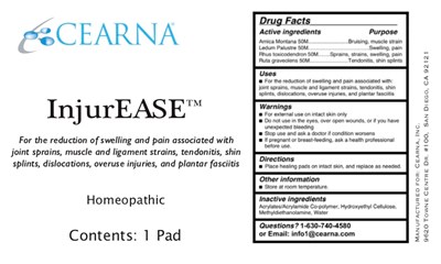 Cearna InjurEASE NDC76277-120-22-FINALv1.jpg Label - Cearna InjurEASE NDC76277 120 22 FINALv1